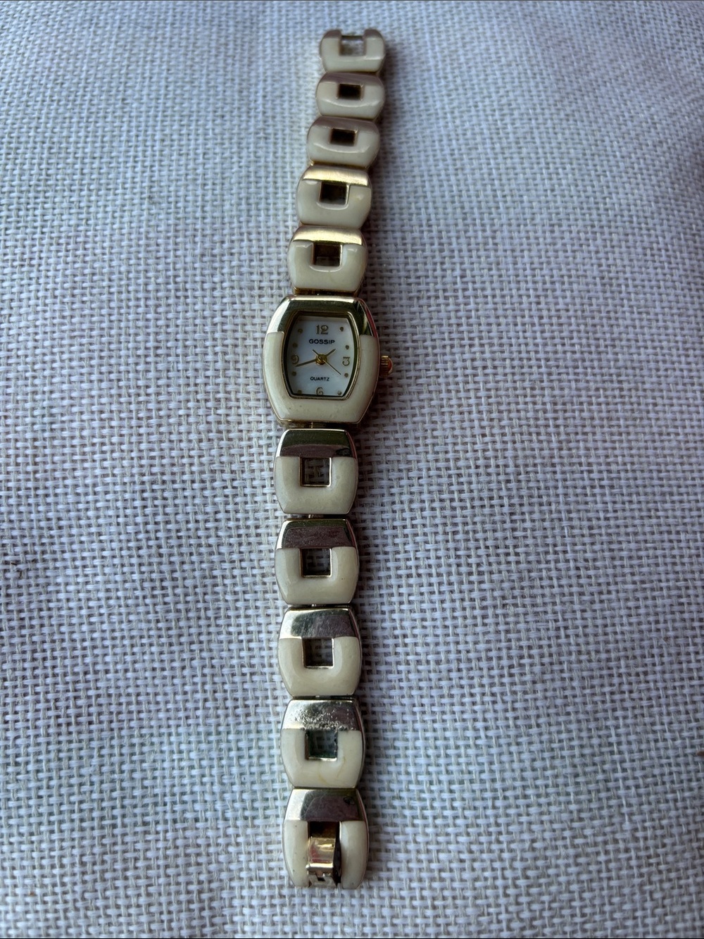 Gossip Cream  and Gold Women's Bracelet Watch.  Untested